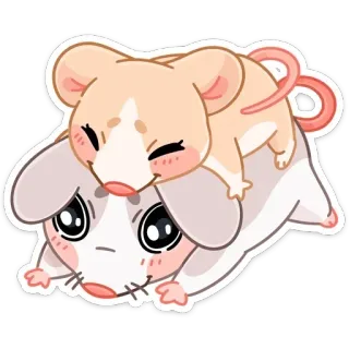 ☺️ sticker, mouse, rodent, cute, animals, cartoon telegram sticker