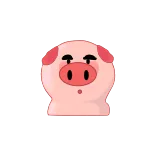 🤢 porco, animal, desenho animado, fofo, rosa, personagem telegram sticker