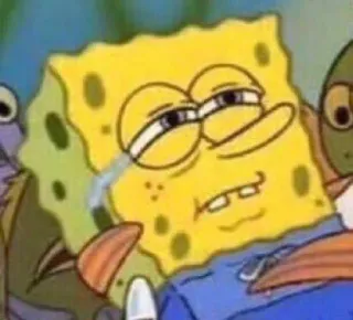 😪 Spongebob Спанч Боб, Мультфильм, Мем, Грустный, Плачущий, Анимированный whatsapp sticker