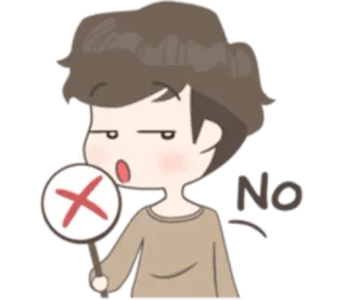 🙅‍♂ No No, Rechazo, Cruz, Negativo, Advertencia, Cancelar telegram sticker