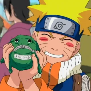 🍜 Naruto ぬいぐるまま animé, personnage, grenouille, porte-monnaie whatsapp sticker