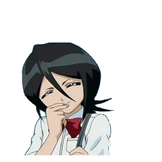 👧 Rukia Kuchiki Bleach Anime, Mangá, Bleach, Rukia Kuchiki, Estudante, Feliz, Sorrindo telegram sticker