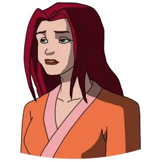 😴 漫画, 女性, 赤毛, アニメ telegram sticker