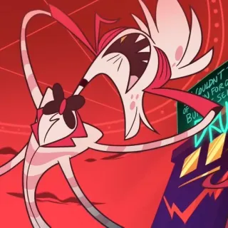🌟 Angel Dust Hazbin Hotel 악마, 만화, 지옥, 거미, 호텔 telegram sticker