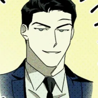 💚 hombre, traje, personaje, anime, webtoon telegram sticker