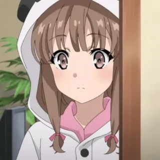 🍪 Anime, Fille, Panda, Sweat à capuche, Mignon, Dessin animé telegram sticker