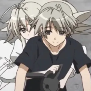 💊 anime, couple, ride, passenger, gray hair, cartoon telegram sticker