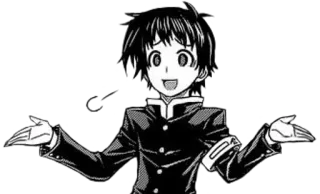 🎌 Anime, Manga, Personaggio, Illustrazione, Cartone animato, Bianco e nero telegram sticker