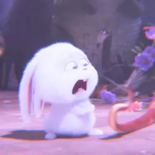 🐰 Snowball The Secret Life of Pets bunny, rabbit, cartoon, animated, pet, animal, cute whatsapp sticker