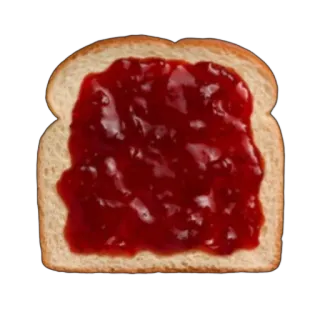 ❤ toast, bread, jam, food, breakfast, strawberry, sandwich telegram sticker