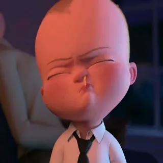 🙁 Boss Baby The Boss Baby Bébé, Patron, Dessin animé, Film, Drôle, Personnage telegram sticker