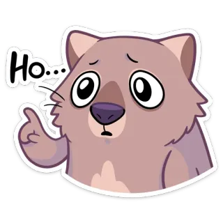 😦 Ho... Wombat, Desenho animado, Adesivo, Animal, Fofo, Ilustração telegram sticker