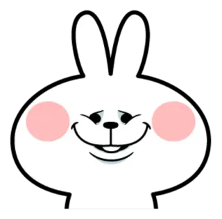 😬 conejo, conejito, dibujos animados, lindo, animal, pegatina whatsapp sticker