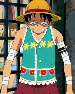 🖤 Monkey D. Luffy One Piece Anime, Manga, One Piece, Monkey D. Luffy, Strohhut, Cartoon telegram sticker