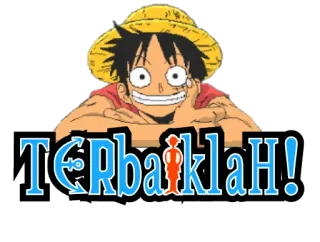 👍 Luffy One Piece TERBAIKLAH! วันพีซ, ลูฟี่, อนิเมะ, มังงะ, การ์ตูน, ตัวละคร telegram sticker