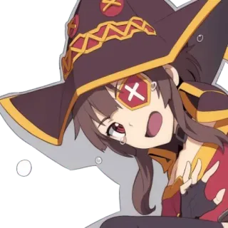 😭 Megumin Konosuba Anime, Megumin, Konosuba, Manga, Fantaisie, Personnage whatsapp sticker