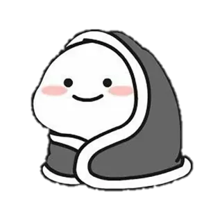 😶 Dibujo animado, Mancha, Lindo, Manta, Kawaii whatsapp sticker
