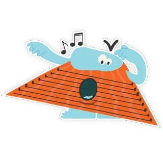 🎙 Desenho animado, Instrumento musical, Monstro, Música, Fofo telegram sticker