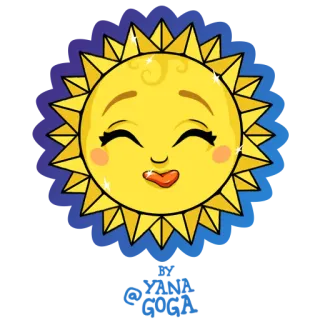😜 sol, feliz, desenho animado, kawaii, fofo, tempo whatsapp sticker