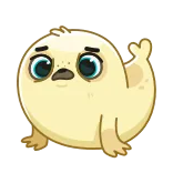 😝 アザラシ, かわいい, 動物, 漫画, 海の動物, ステッカー telegram sticker