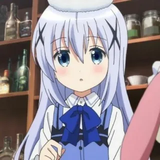 💙 Anime, Dziewczyna, Słodkie, Postać, Ilustracja telegram sticker