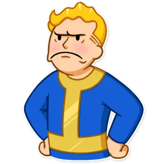 😠 Vault Boy Fallout fallout, vault boy, video game, perk telegram sticker