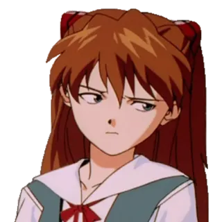 😳 Asuka Langley Soryu Neon Genesis Evangelion Anime, Manga, Personnage, Fille, Expression, Asuka whatsapp sticker