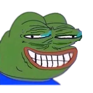 🤣 Pepe the Frog пепе, лягушка, мем, усмешка, интернет telegram sticker