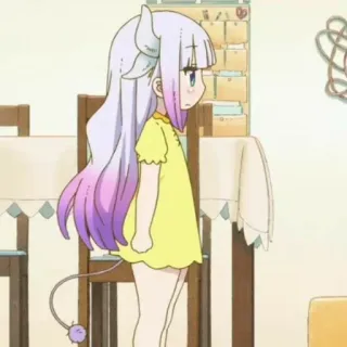 🍡 Kanna Kamui Miss Kobayashi's Dragon Maid Anime, Dragon, Kanna, Kawaii, Mignon, Isekai telegram sticker