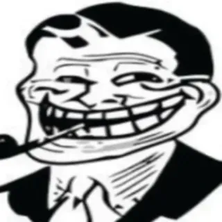 😄 Trollface Trollface, Meme, Internet, Quadrinhos, Humor, Engraçado whatsapp sticker