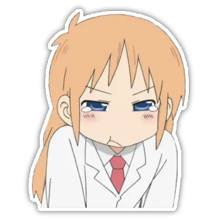 😣 Anime, Uroczy, Smutny, Dziewczyna, Manga, Postać, Kreskówka telegram sticker