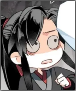 😨 치비, 애니메이션, 만화, 놀람, 웃긴, 귀여운 whatsapp sticker