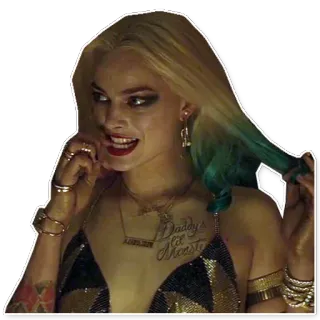 😈 Harley Quinn Suicide Squad Daddy's Lil Monster harley quinn, suicide squad, margot robbie, méchant, dc comics whatsapp sticker