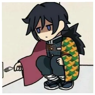 🌊 Giyu Tomioka Demon Slayer Аниме, Клинок рассекающий демонов, Гию Томиока, Манга, Смешные telegram sticker