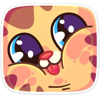 ☺️ perro, lindo, dibujos animados, animal, pegatina, cuadrado, mascota telegram sticker
