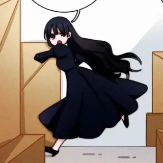 🔸 anime, manga, girl, running, cartoon, character telegram sticker