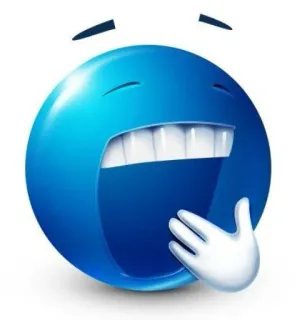 🥱 lachen, meme, emoji, lustig, blau whatsapp sticker