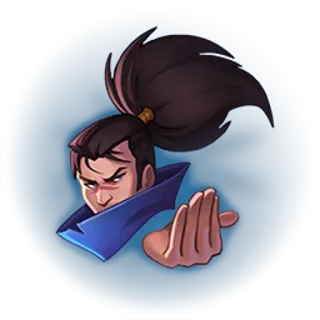 😒 Yasuo League of Legends yasuo, league of legends, 게임, 이모트, 캐릭터 telegram sticker