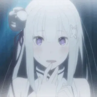 🤍 Emilia Re:Zero Anime, Ragazza, Carina, Emilia, Re:Zero, Waifu telegram sticker