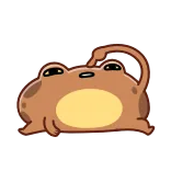 🤔 rana, cartone animato, animale, carino, adesivo whatsapp sticker