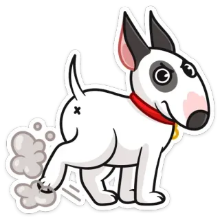 ☺️ собака, животное, мультфильм, бультерьер, питомец whatsapp sticker
