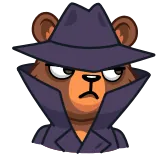 🕵️♂️ Bär, Detektiv, Spion, Tier, Cartoon telegram sticker