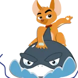 🐳 Kartun, Binatang, Hiu, Kangguru, Lucu, Kocak whatsapp sticker