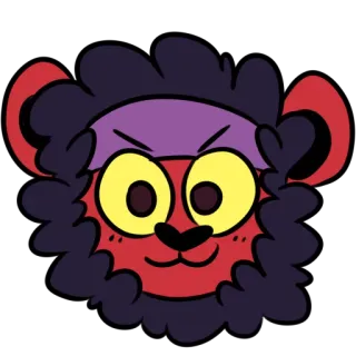🙂 Cartoon Löwe, Löwengesicht, Tier, Süß, Sticker telegram sticker