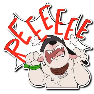 😤 RAGE dog, rage, angry, cartoon, animal, expression, fury telegram sticker