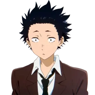 😳 Shoya Ishida A Silent Voice anime, character, japanese animation, a silent voice, shoya ishida telegram sticker