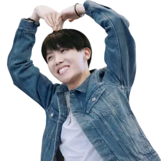 ❤️ persona, sorridente, posa, cuore, kpop whatsapp sticker