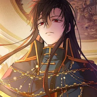 🐈‍⬛️ アニメ, キャラクター, 男, 長髪, 赤い目 telegram sticker