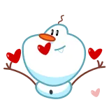 Snowman telegram stickers