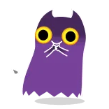 😈 kucing, ungu, kartun, binatang, stiker, lucu telegram sticker